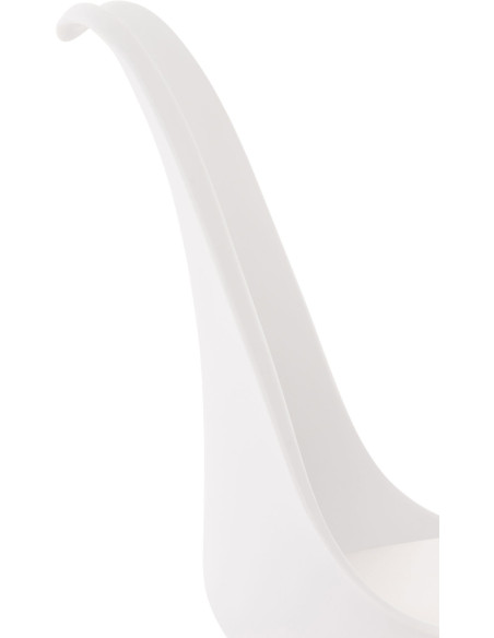 Chaise moderne scandinave en Polypropylène Polyuréthane Blanc Bois de hêtre Naturel Floki - 4