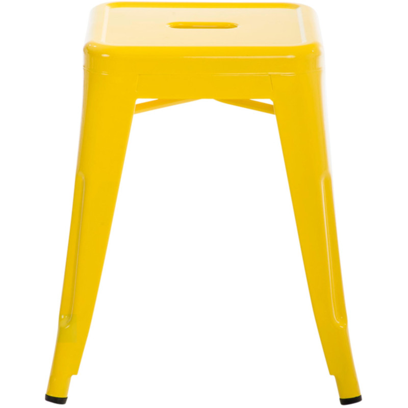 Tabouret bas style industriel en Métal Jaune Kormack  - 2