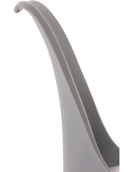 Chaise moderne scandinave en Polypropylène Polyuréthane Gris Bois de hêtre Naturel Floki - 4