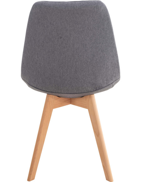 Chaise moderne scandinave en Tissu Gris foncé Bois de hêtre Naturel Floki - 4