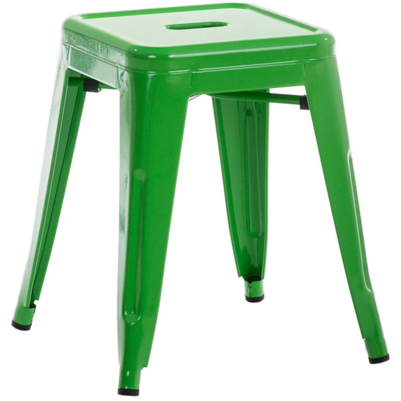 Tabouret bas style industriel en Métal Vert Kormack - 1