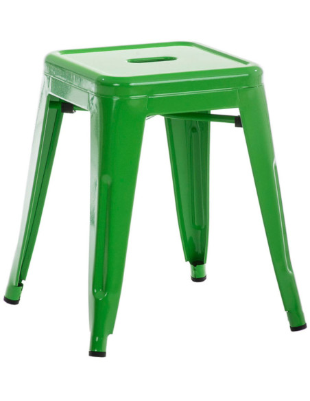 Tabouret bas style industriel en Métal Vert Kormack - 1