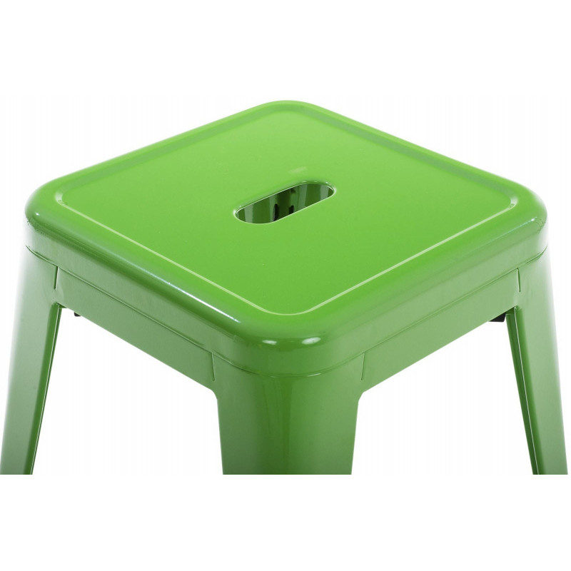 Tabouret bas style industriel en Métal Vert Kormack - 3