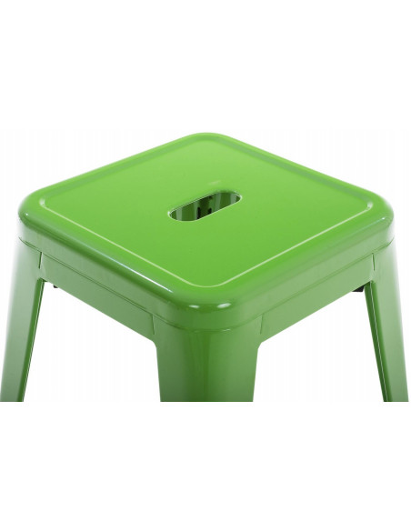 Tabouret bas style industriel en Métal Vert Kormack - 3