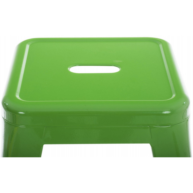 Tabouret bas style industriel en Métal Vert Kormack - 4