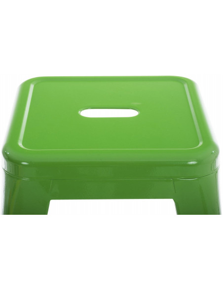 Tabouret bas style industriel en Métal Vert Kormack - 4