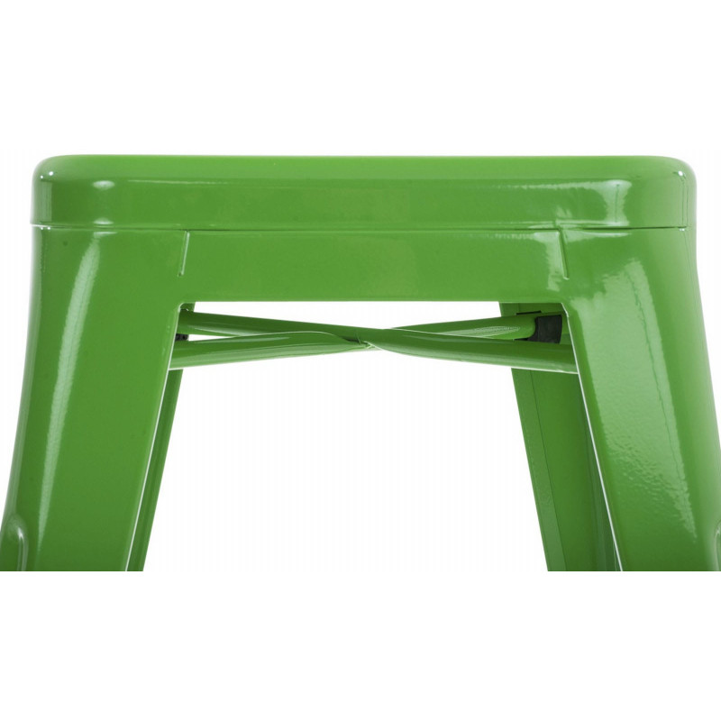 Tabouret bas style industriel en Métal Vert Kormack - 6