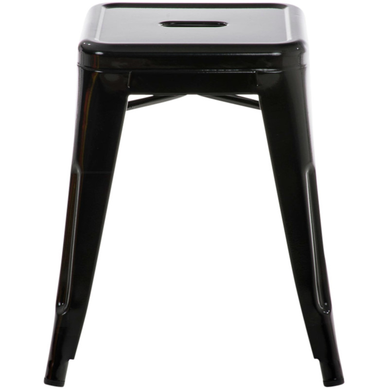 Tabouret bas style industriel en Métal Noir Kormack - 2