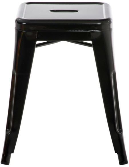Tabouret bas style industriel en Métal Noir Kormack - 2