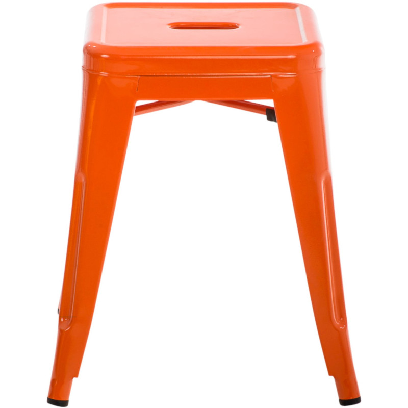 Tabouret bas style industriel en Métal Orange Kormack - 2