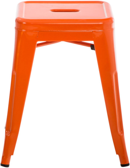 Tabouret bas style industriel en Métal Orange Kormack - 2