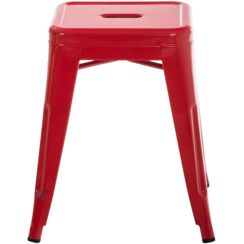 Tabouret bas style industriel en Métal Rouge Kormack - 2