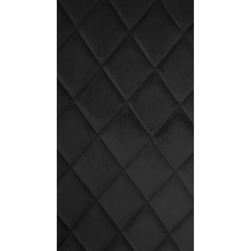 Chaise moderne en Velours Noir Motif losange Métal Noir Mat Maxine - 7