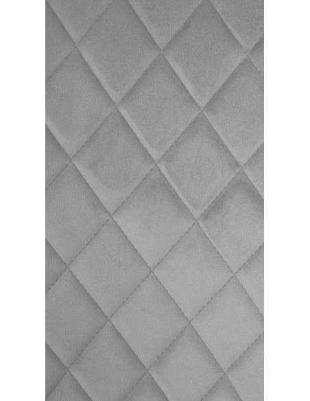 Chaise moderne en Velours Gris clair Motif losange Métal Noir Mat Maxine - 7