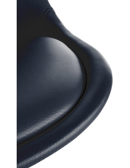 Chaise moderne scandinave en Polyuréthane Noir Bois Naturel Kalia - 6