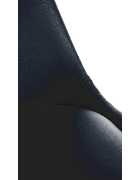 Chaise moderne scandinave en Polyuréthane Noir Bois Naturel Kalia - 7