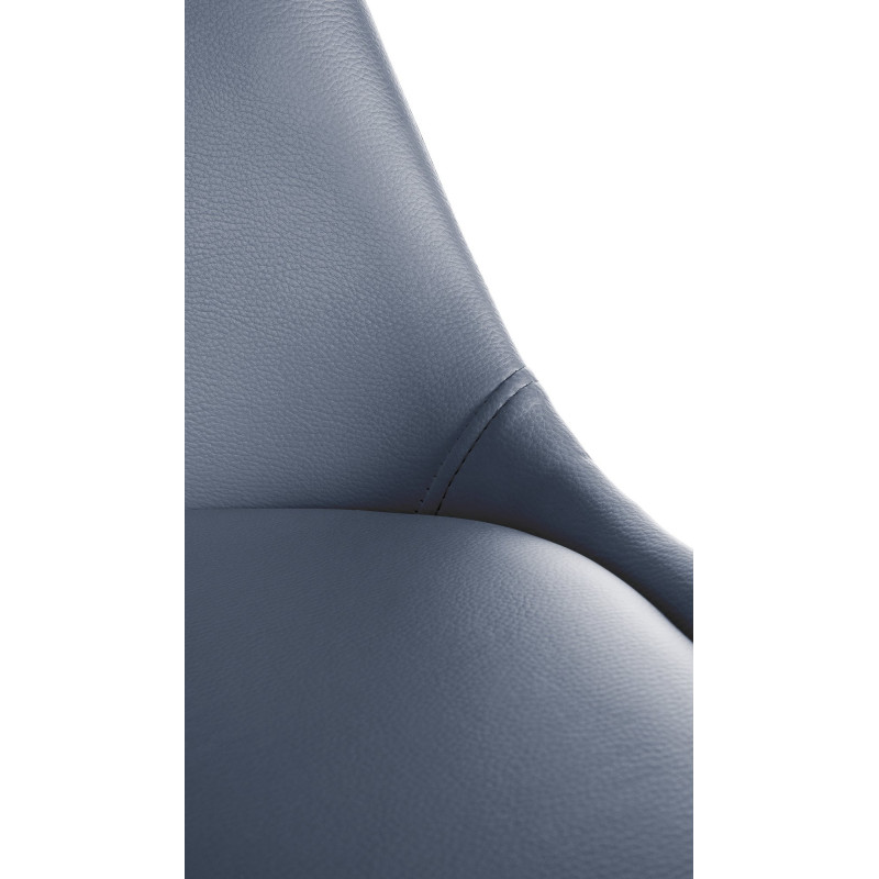 Chaise moderne scandinave en Polyuréthane Gris Bois Naturel Kalia - 7