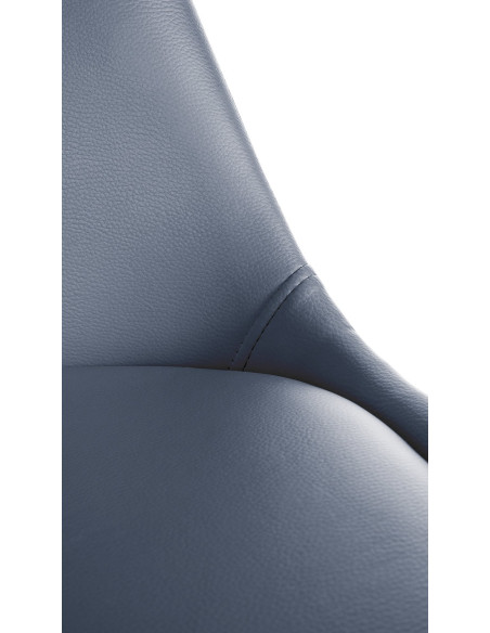 Chaise moderne scandinave en Polyuréthane Gris Bois Naturel Kalia - 7