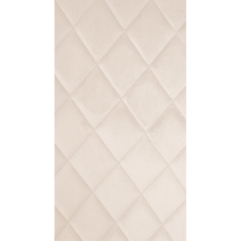 Chaise moderne en Velours Blanc crème Motif losange Métal Noir Mat Maxine - 7