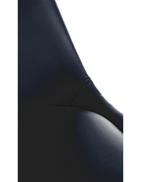 Chaise moderne scandinave en Polyuréthane Noir Bois Naturel Jayana - 7