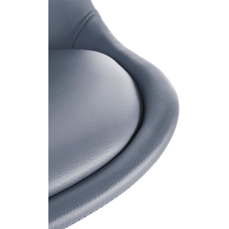 Chaise moderne scandinave en Polyuréthane Gris Bois Naturel Jayana - 6