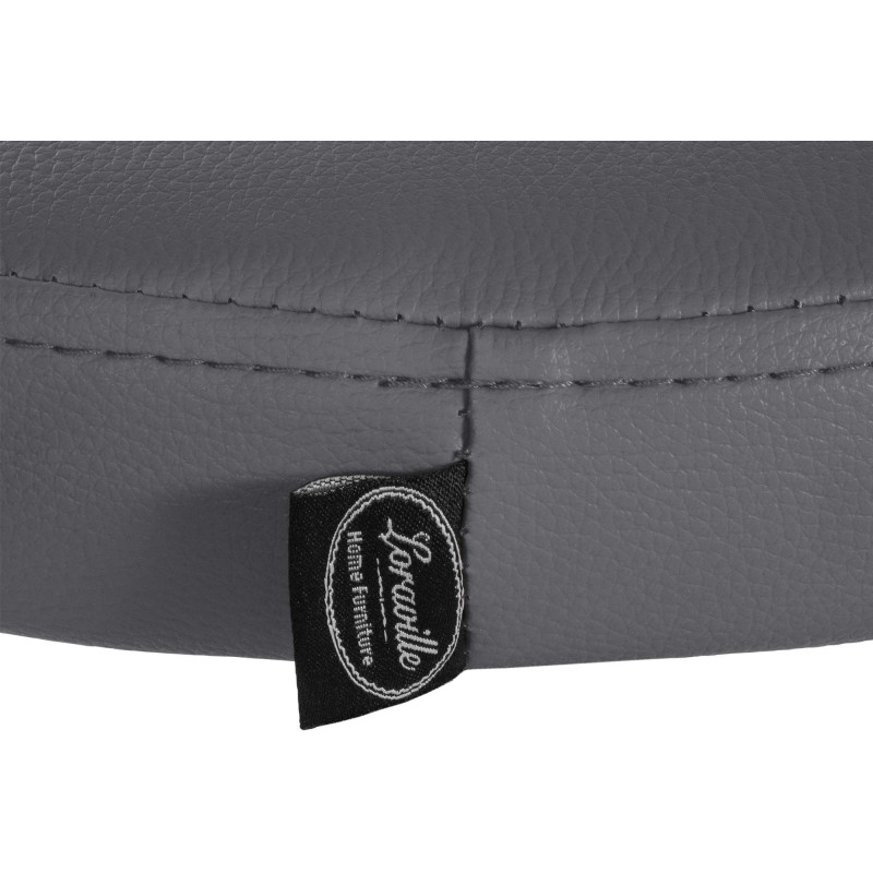 Tabouret de bar design pivotant en Polyuréthane Gris Métal Blanc Mat Tao - 6