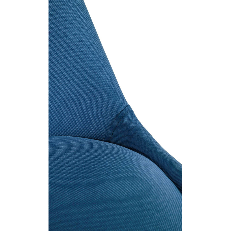 Chaise moderne scandinave en Tissu Bleu Bois Naturel Kalia  - 7