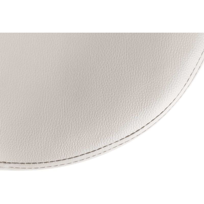 Tabouret de bar design pivotant en Polyuréthane Blanc Métal Chromé Brillant Tao - 5