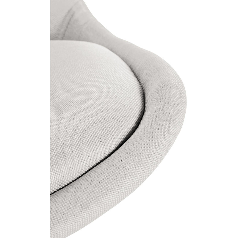 Chaise moderne scandinave en Tissu Blanc crème Bois Naturel Jayana - 6