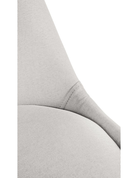 Chaise moderne scandinave en Tissu Blanc crème Bois Naturel Jayana - 8