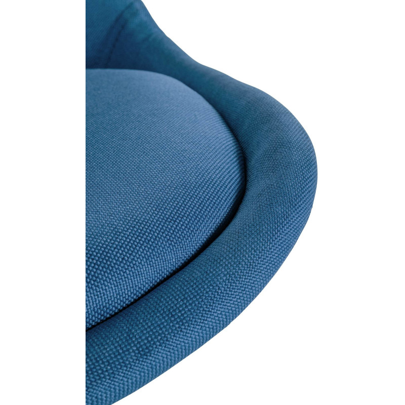 Chaise moderne scandinave en Tissu Bleu Bois Naturel Jayana  - 6