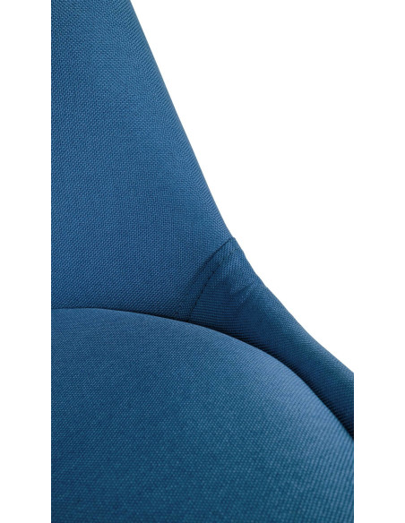 Chaise moderne scandinave en Tissu Bleu Bois Naturel Jayana  - 7
