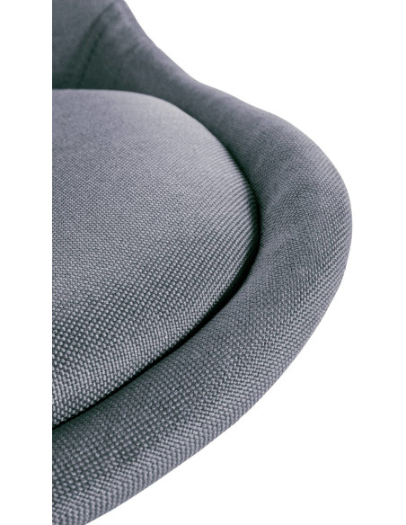 Chaise moderne scandinave en Tissu Gris clair Bois Naturel Jayana - 6