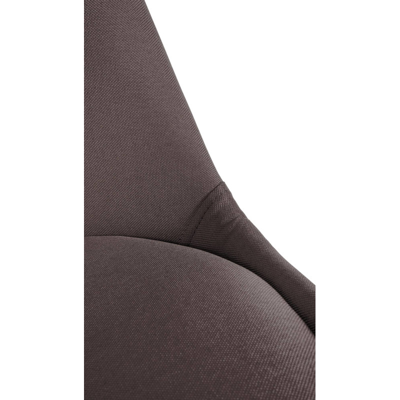 Chaise moderne scandinave en Tissu Taupe Bois Naturel Jayana - 7