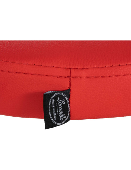 Tabouret de bar design pivotant en Polyuréthane Rouge Métal Chromé Brillant Tao - 6