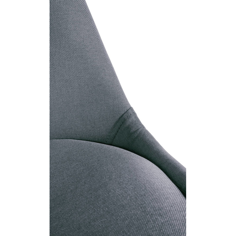Chaise moderne scandinave en Tissu Gris clair Bois Naturel Kalia - 7