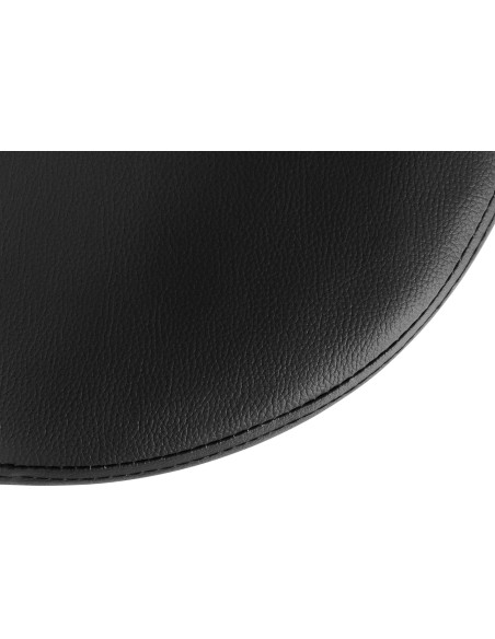 Tabouret de bar design pivotant en Polyuréthane Noir Métal Chromé Brillant Tao - 5