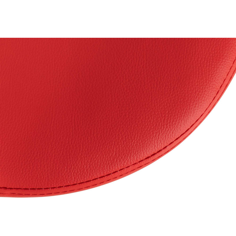 Tabouret de bar design pivotant en Polyuréthane Rouge Métal Noir Mat Tao - 5