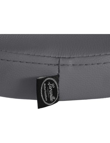 Tabouret de bar design pivotant en Polyuréthane Gris Métal Chromé Brillant Tao - 6