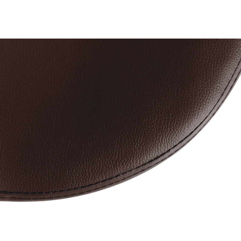 Tabouret de bar design pivotant en Polyuréthane Marron Métal Noir Mat Tao - 5