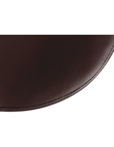 Tabouret de bar design pivotant en Polyuréthane Marron Métal Noir Mat Tao - 5