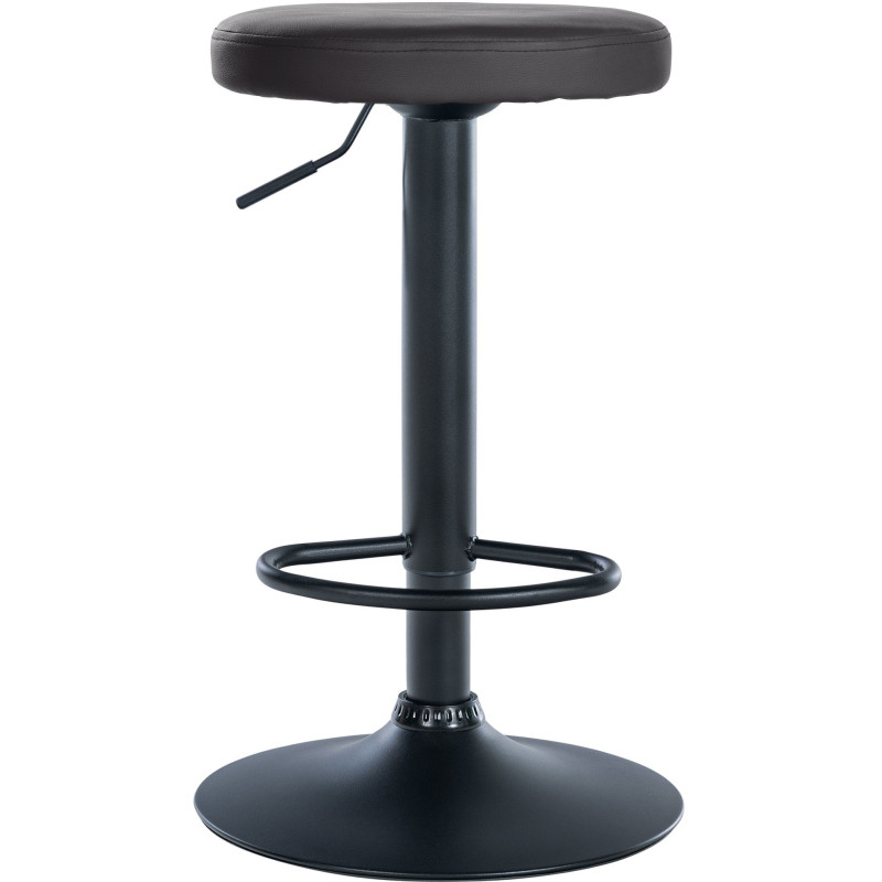 Tabouret de bar design pivotant en Polyuréthane Noir Métal Noir Mat Tao - 2