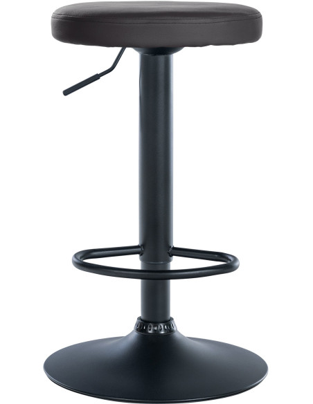 Tabouret de bar design pivotant en Polyuréthane Noir Métal Noir Mat Tao - 2