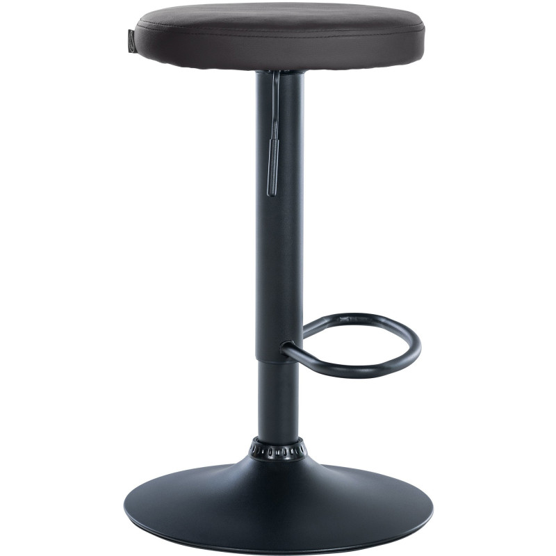 Tabouret de bar design pivotant en Polyuréthane Noir Métal Noir Mat Tao - 3
