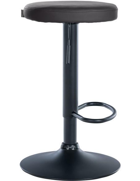 Tabouret de bar design pivotant en Polyuréthane Noir Métal Noir Mat Tao - 3