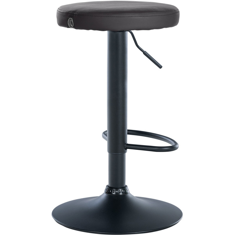 Tabouret de bar design pivotant en Polyuréthane Noir Métal Noir Mat Tao - 4