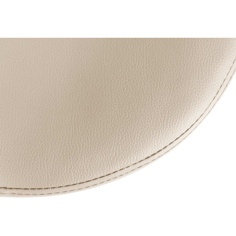 Tabouret de bar design pivotant en Polyuréthane Blanc crème Métal Blanc Mat Tao - 5