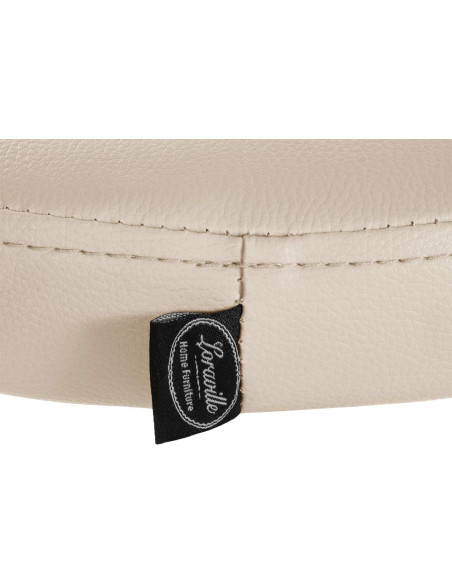 Tabouret de bar design pivotant en Polyuréthane Blanc crème Métal Blanc Mat Tao - 6