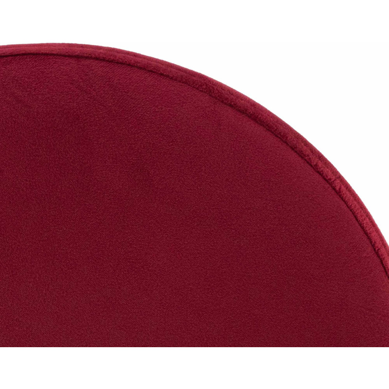 Tabouret de bar design pivotant en Velours Rouge Métal Chromé Brillant Tao - 5