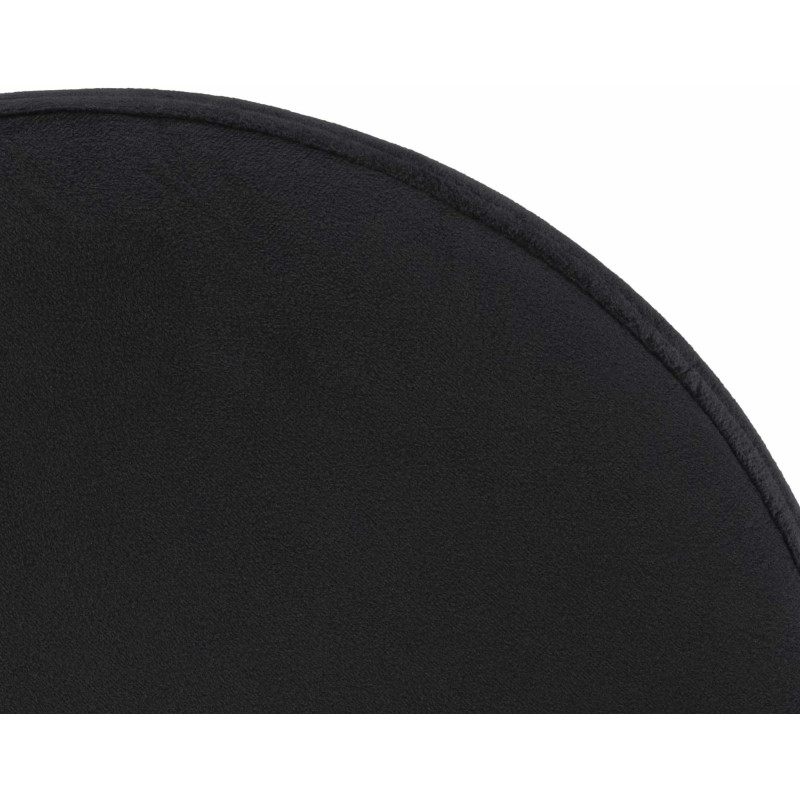 Tabouret de bar design pivotant en Velours Noir Métal Chromé Brillant Tao - 5